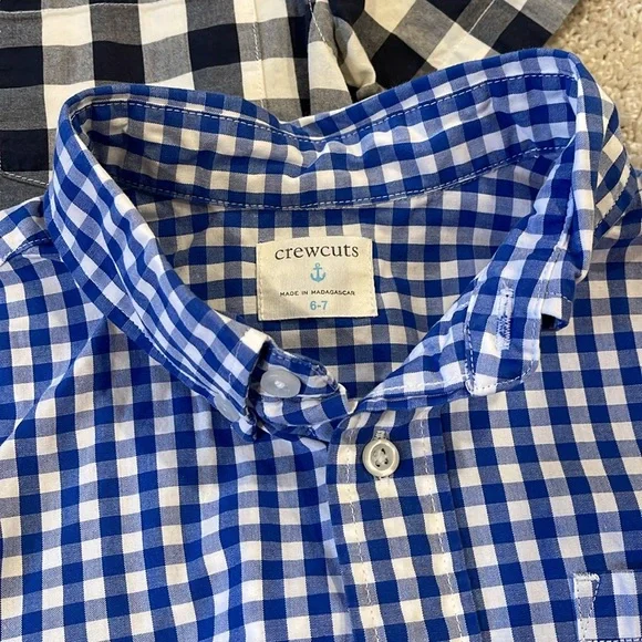 J Crew Kids Set of 3 short sleeve button down shirts, size 6-7 - Picture 3 of 7